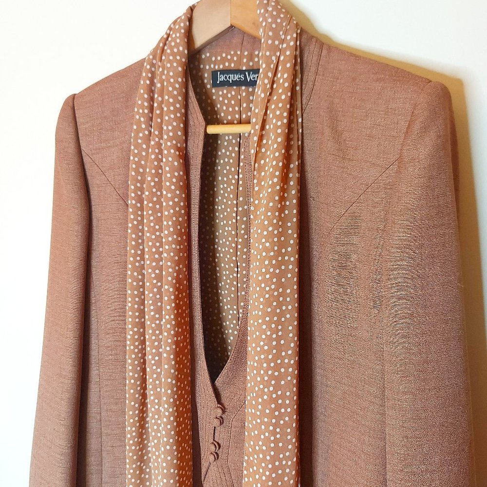 Adorable 3 piece skirt suit with scarf